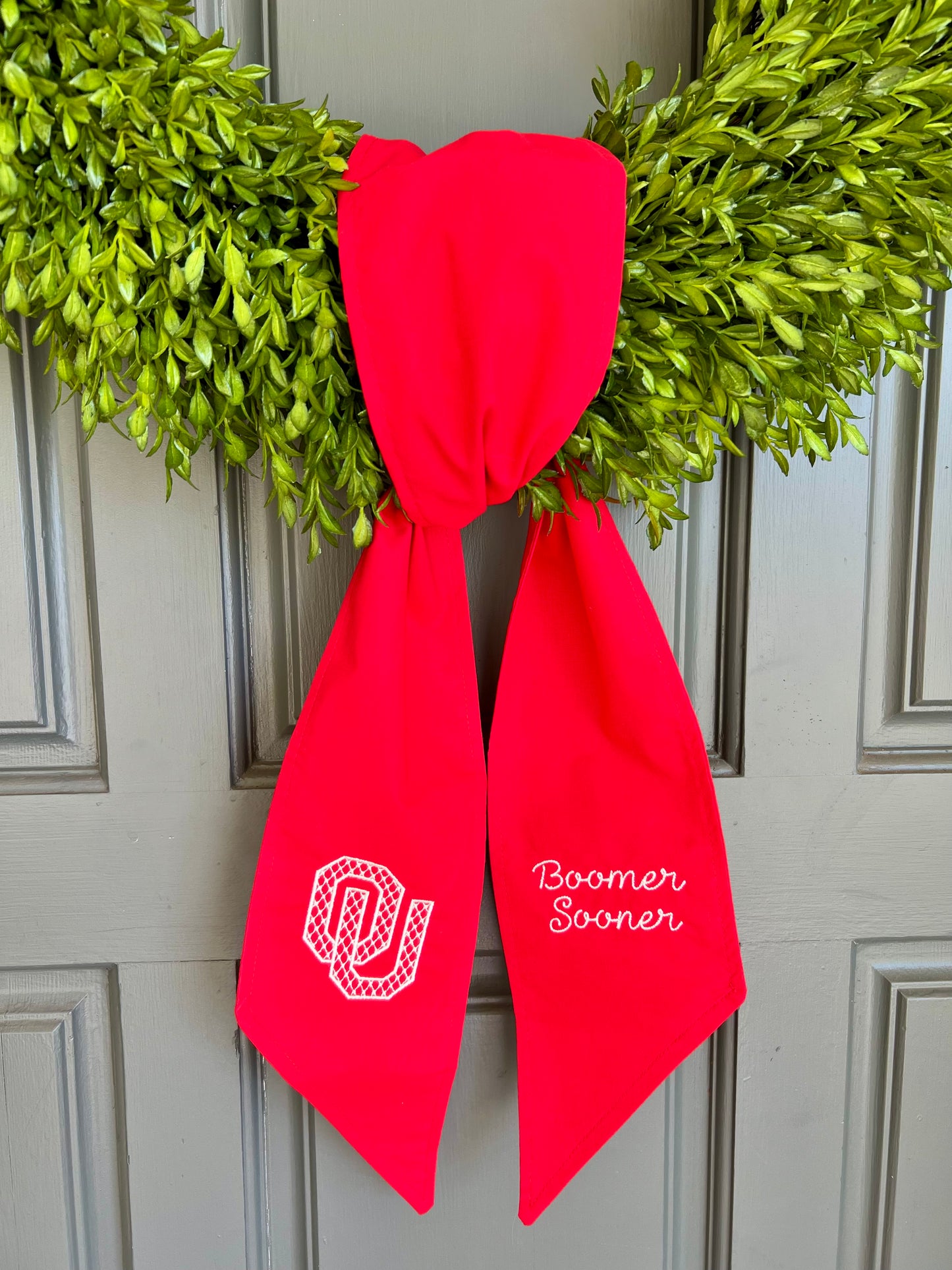 Red OU Wreath Sash