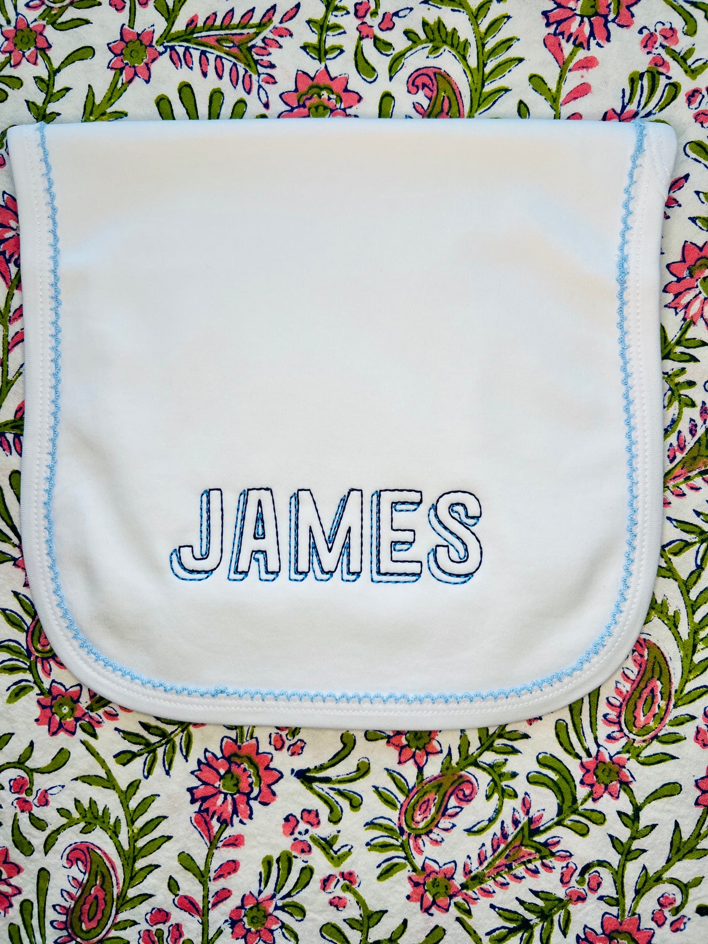 Picot Trim Burp Cloth