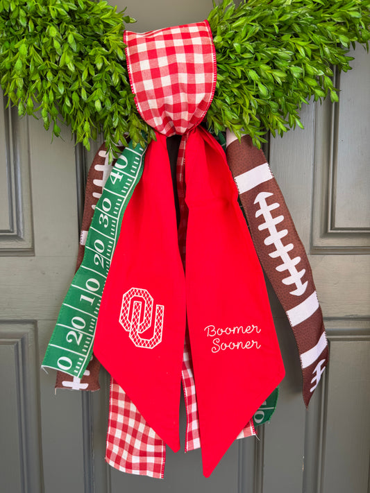 OU Football Wreath Sash