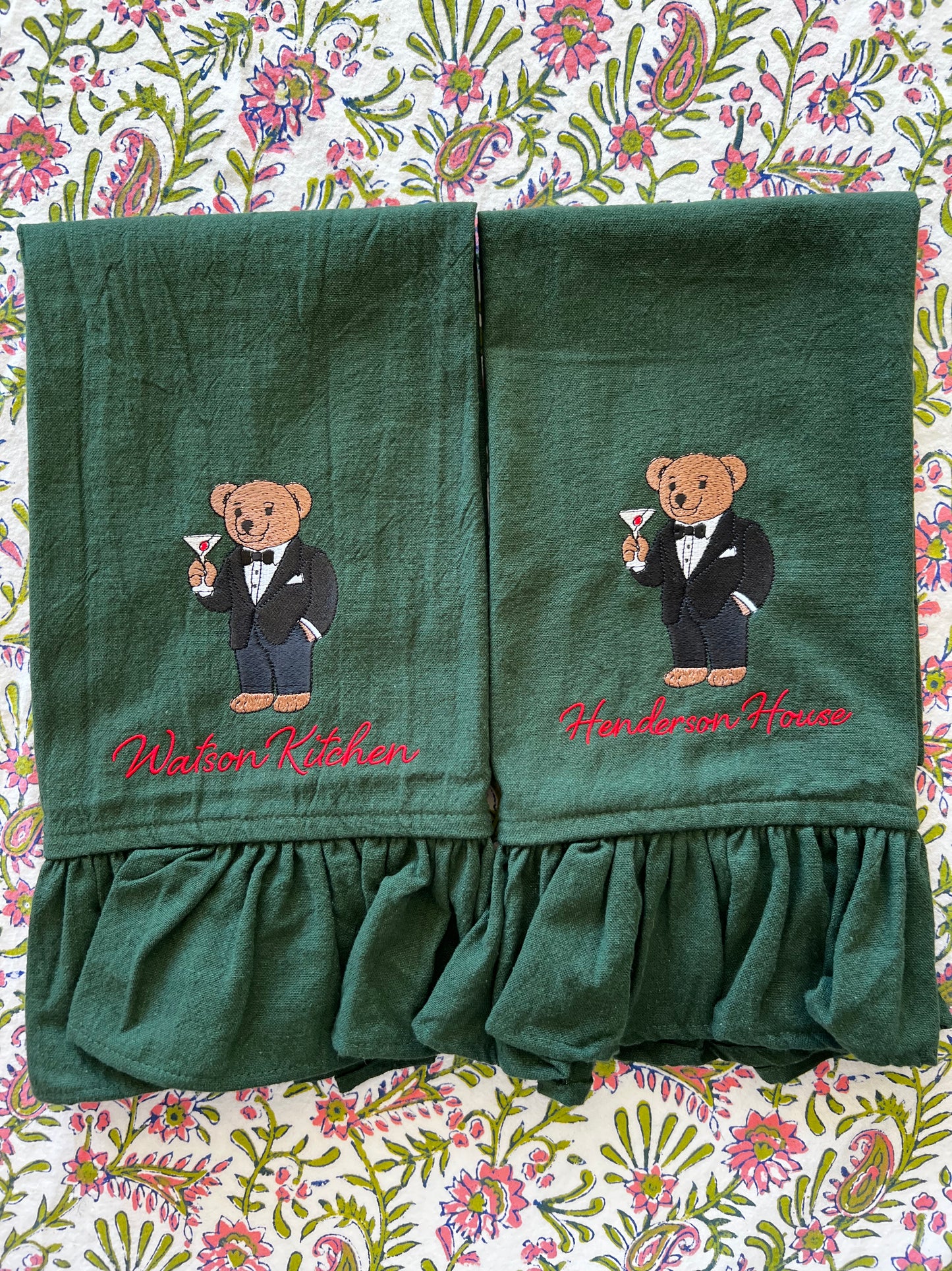 Martini Bear Kitchen Towel