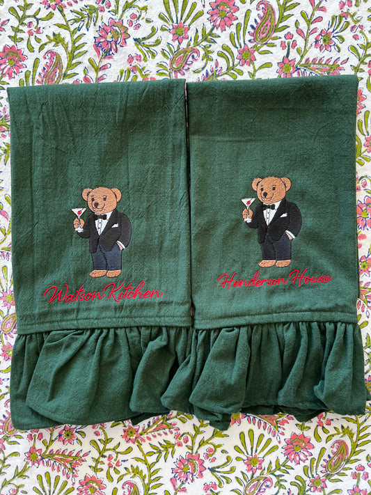 Martini Bear Kitchen Towel
