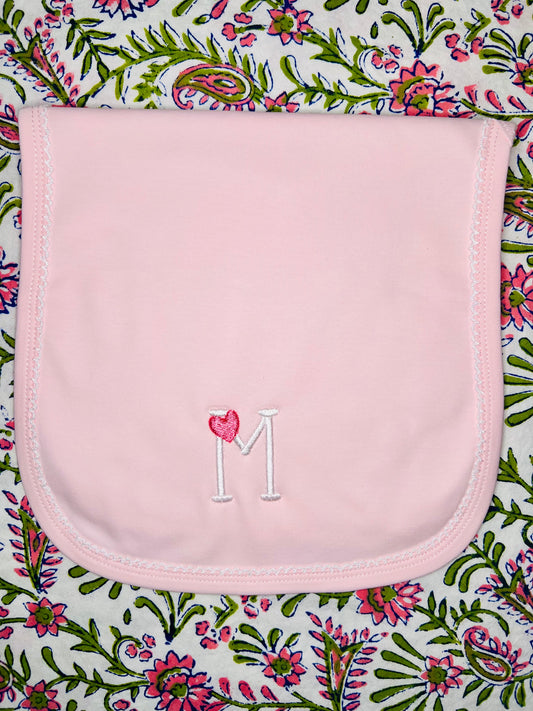 Picot Trim Burp Cloth