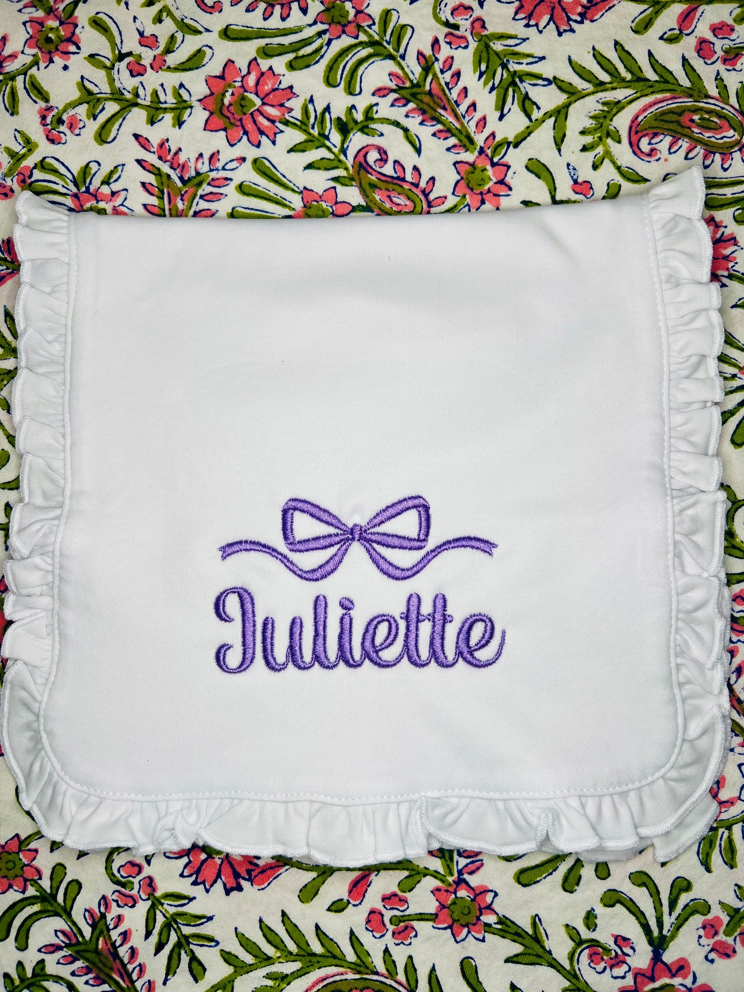 Ruffle Burp Cloth